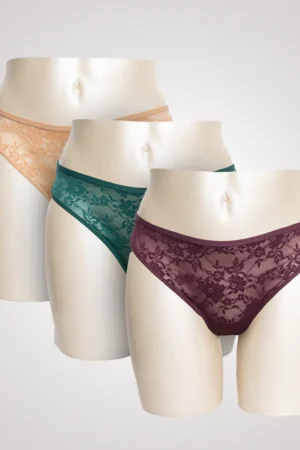 Lace Thong (Pack of 3)